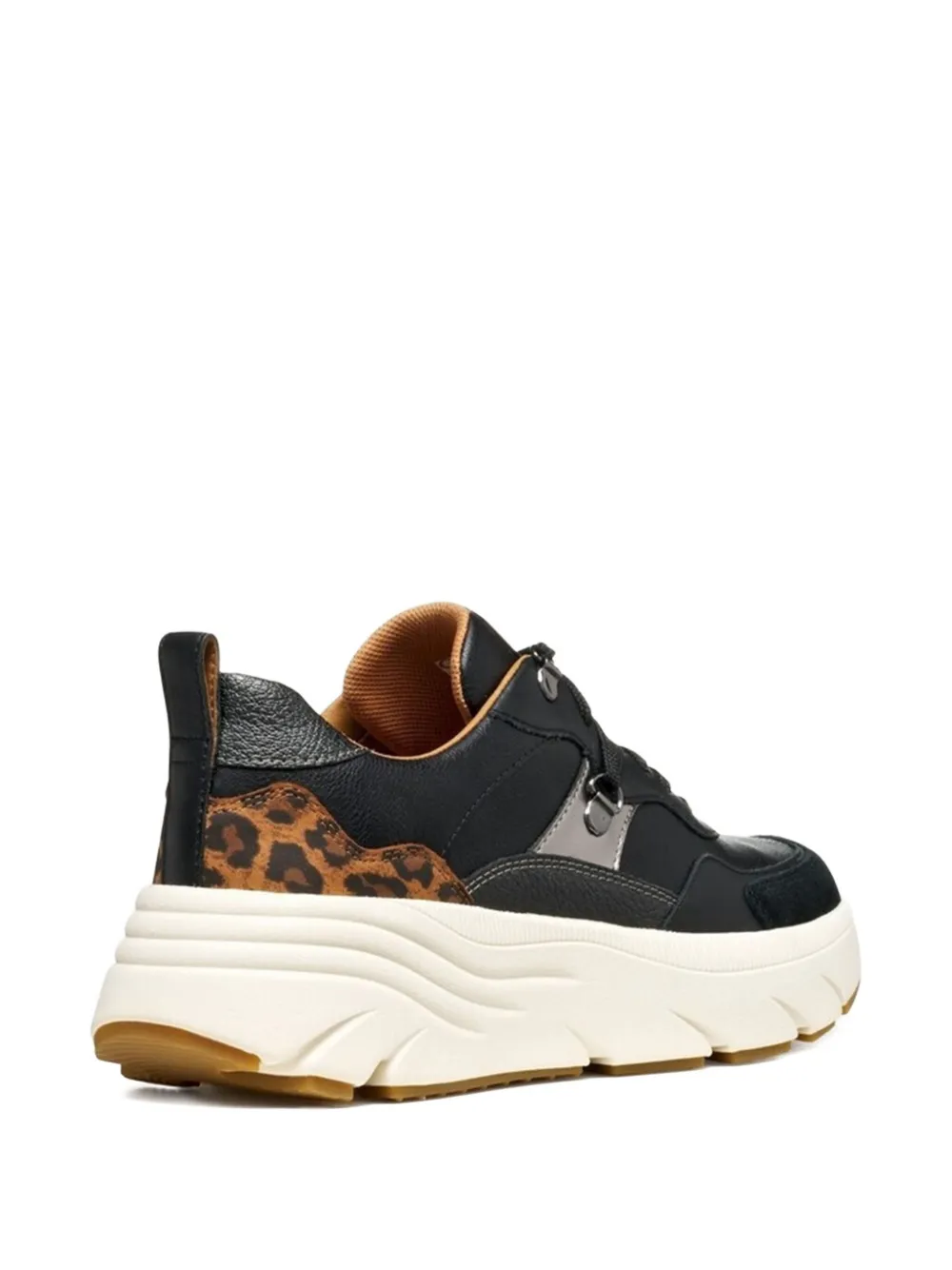 Geox Diamanta leopard-print platform sneakers Blue