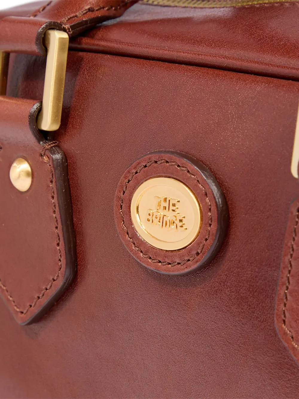 The Bridge Stodo Leather Top-handle Tote Bag In Brown