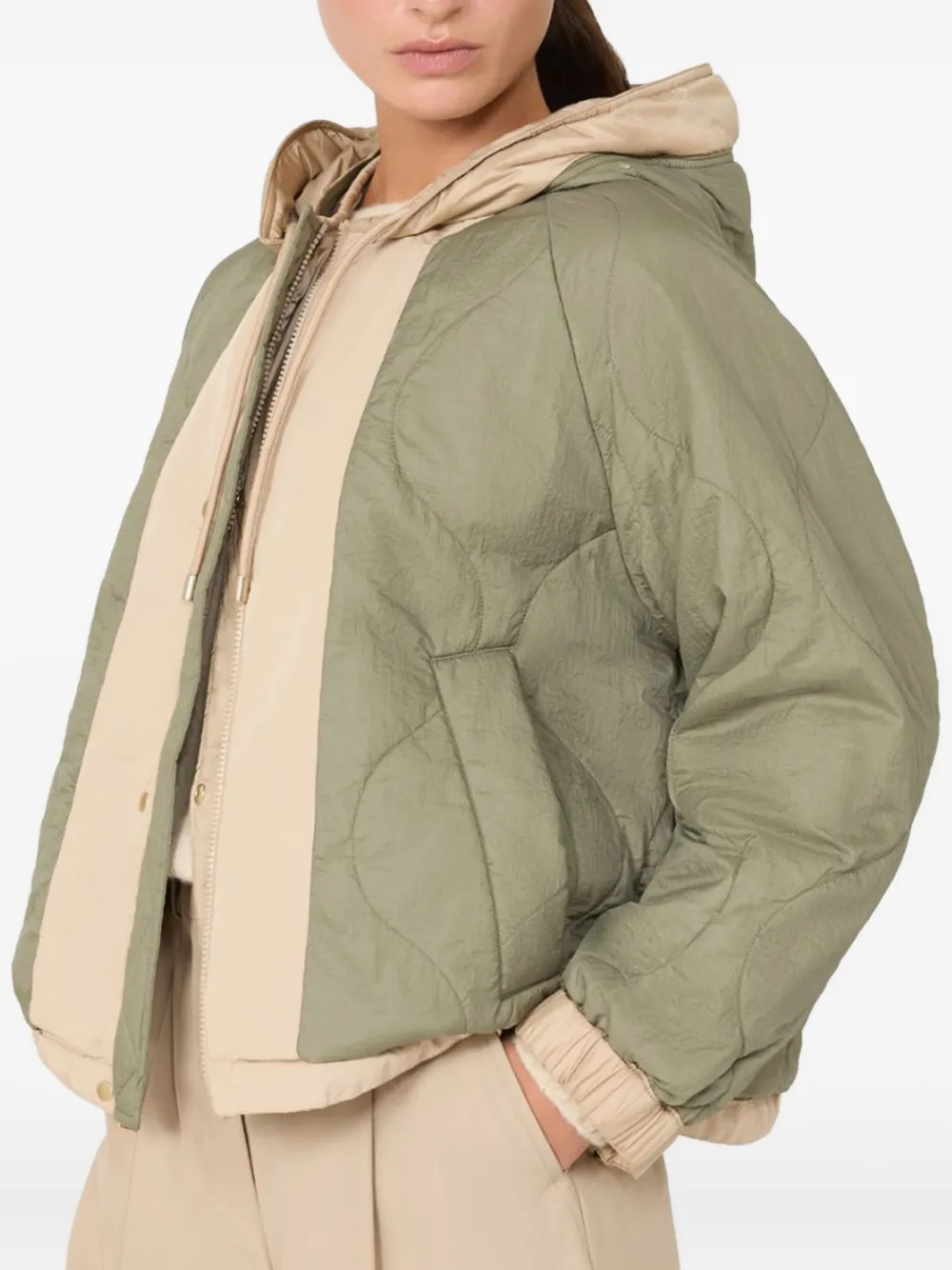 Weekend Max Mara Gevoerd jack met capuchon Beige
