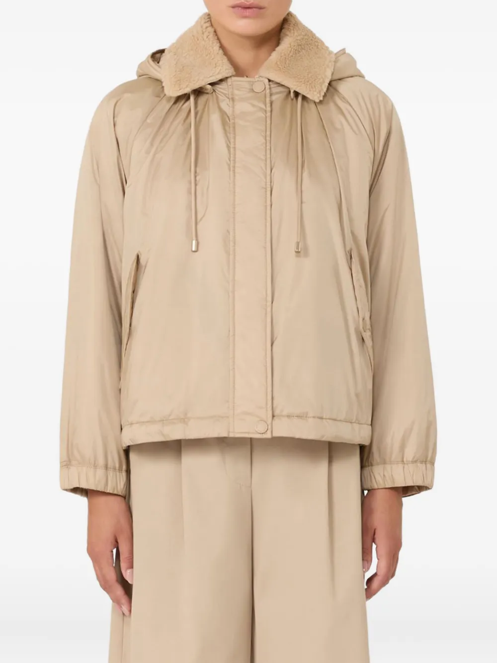 Weekend Max Mara Gevoerd jack met capuchon Beige