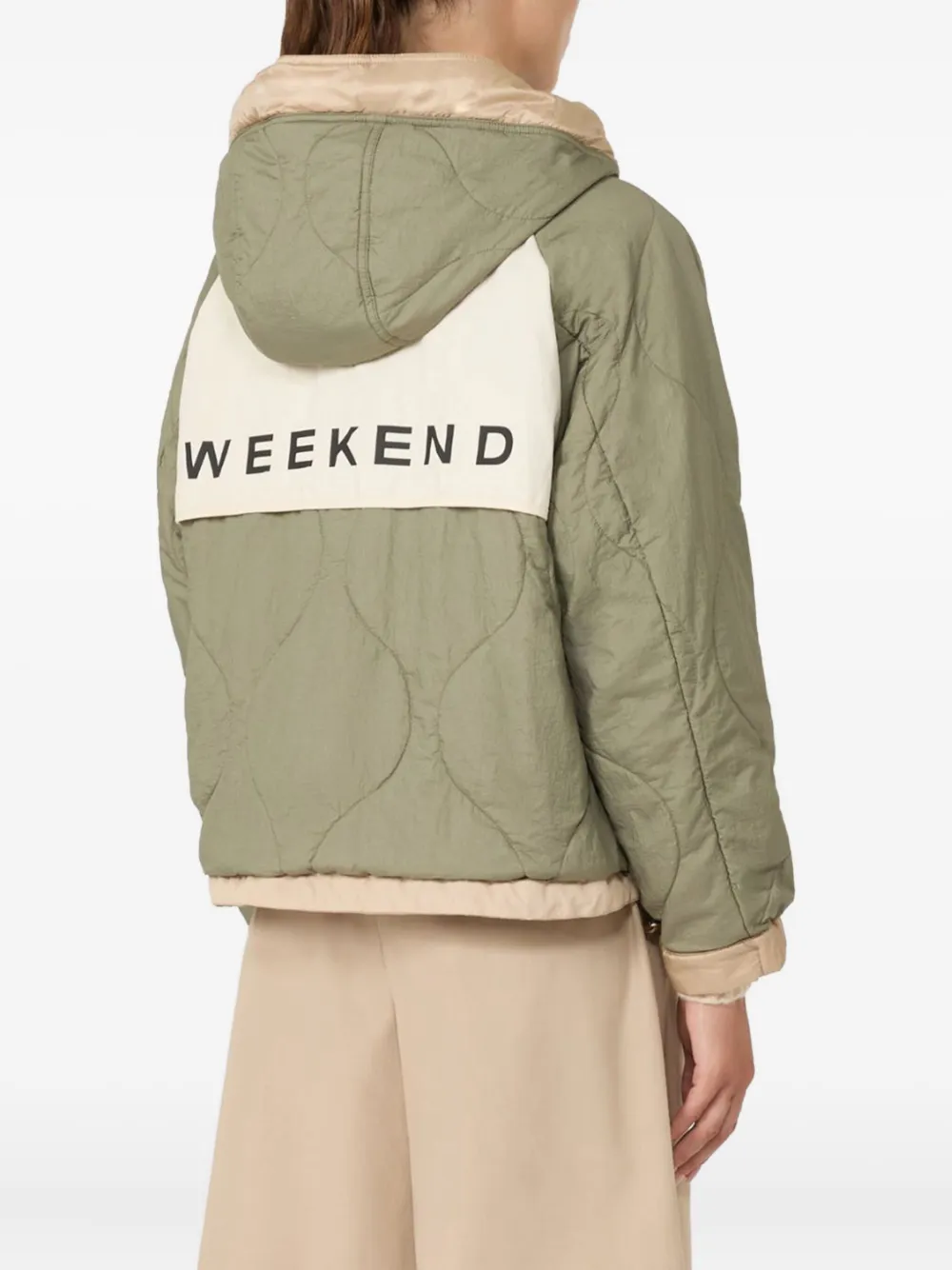Weekend Max Mara Gevoerd jack met capuchon Beige