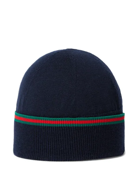 Gucci Kids striped ribbed beanie
