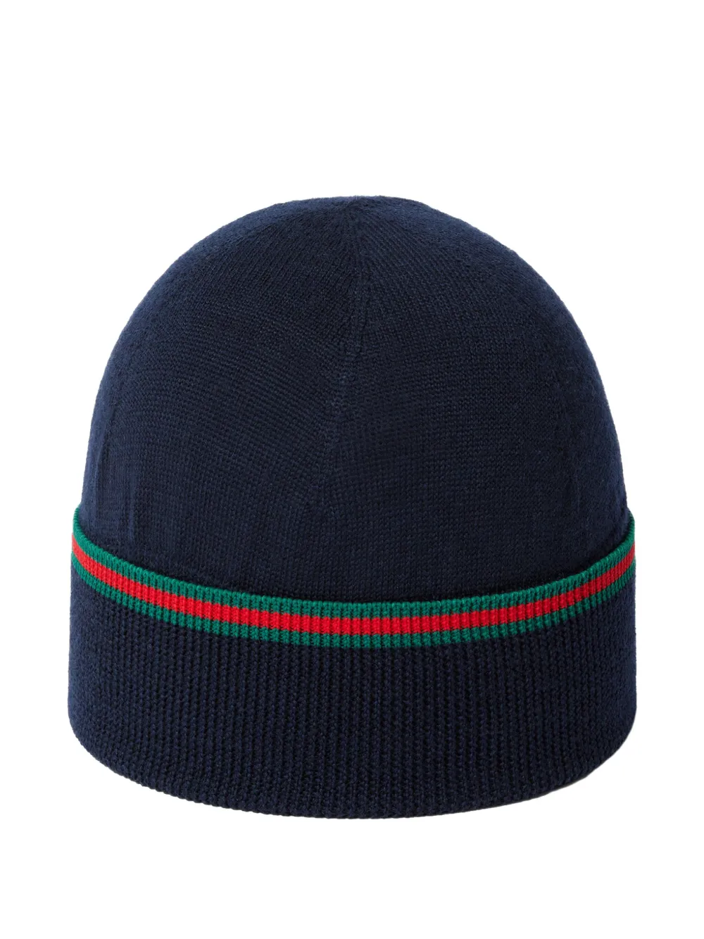 Gucci Kids Geribbelde gestreepte muts - Blauw