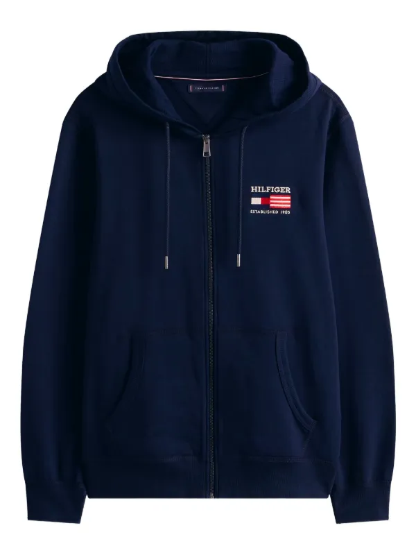 Tommy Hilfiger embroidered-logo Hoodie Blue FARFETCH PH