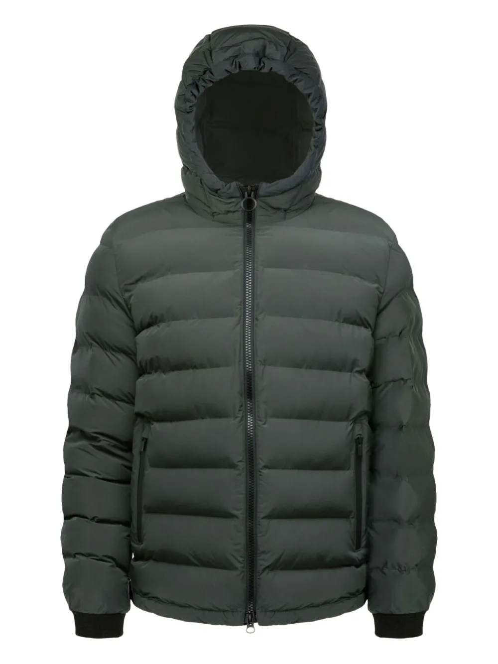Geox zip-fastening hooded puffer jacket | Green | Image 1