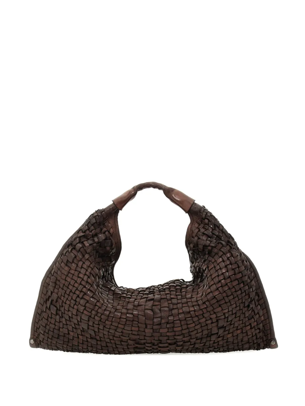 Campomaggi woven leather shoulder bag - ブラウン Campomaggi woven leather shoulder bag - ブラウン