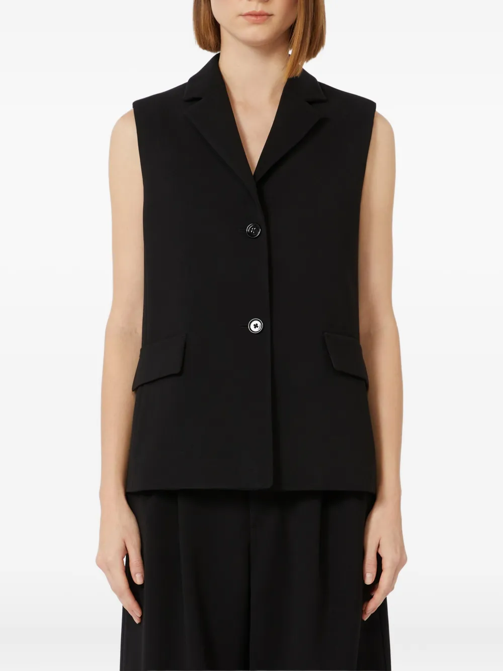 'S Max Mara notched-lapels waistcoat Zwart
