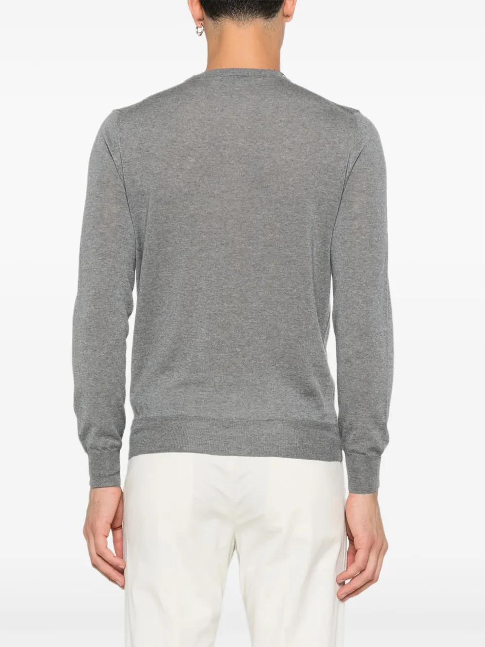 Canali Wollen trui met ronde hals Grijs