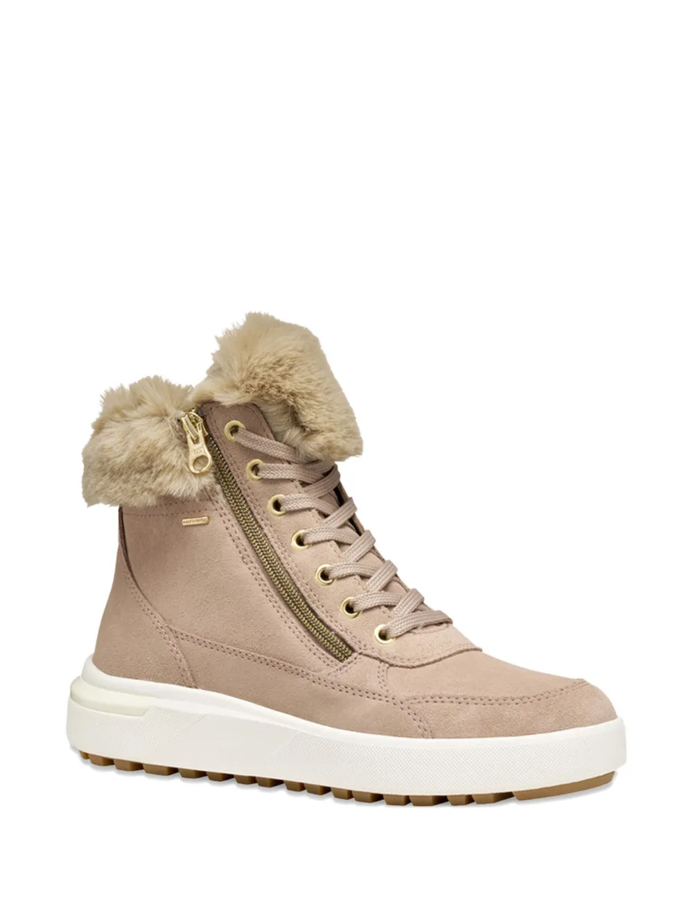 Geox Dayla Abx fur-trimmed boots Pink