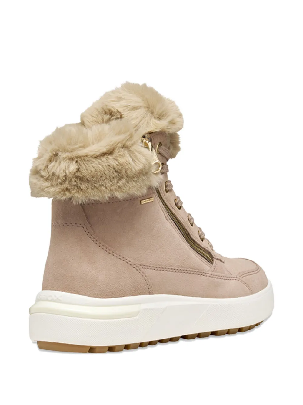 Geox Dayla Abx fur-trimmed boots Pink