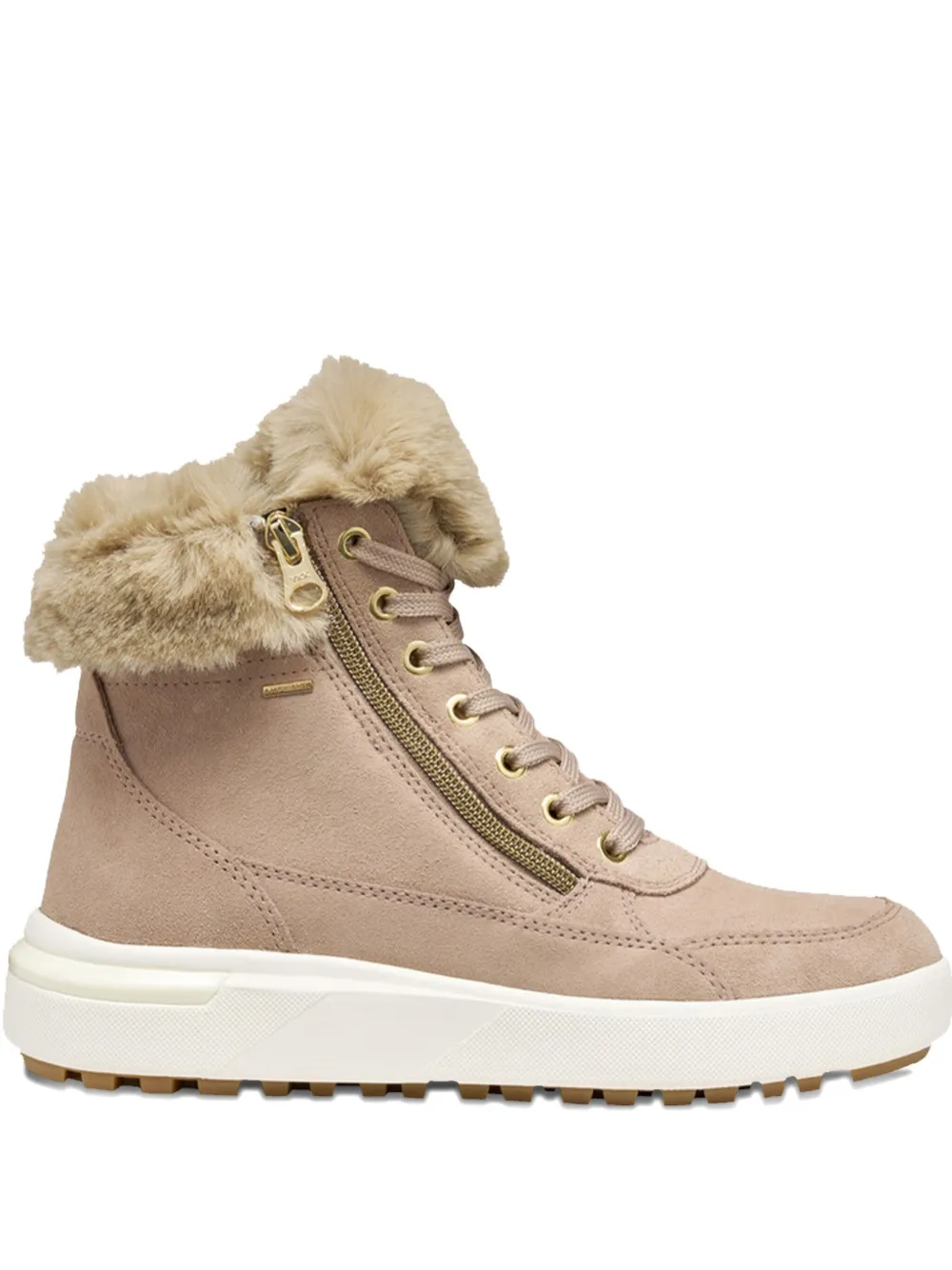 Geox Dayla Abx fur-trimmed boots Pink