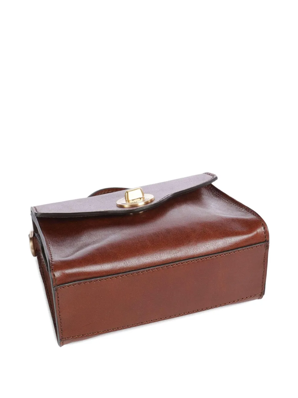 The Bridge Flap-front Leather Tote Bag In Brown