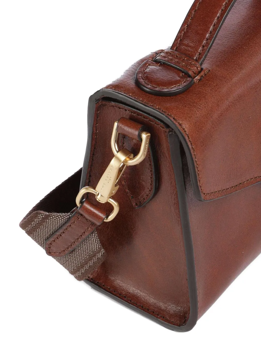 The Bridge Flap-front Leather Tote Bag In Brown