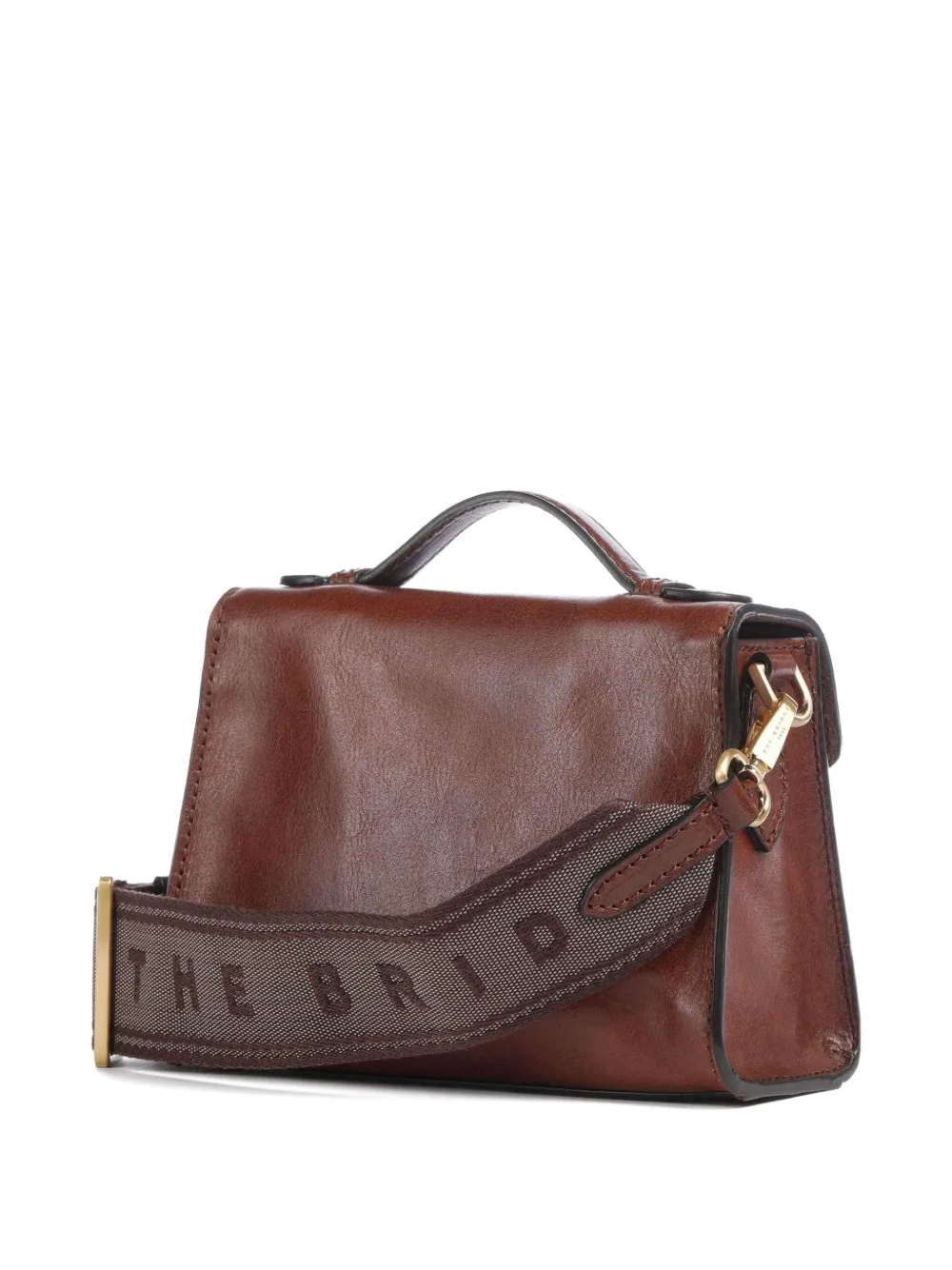The Bridge Flap-front Leather Tote Bag In Brown