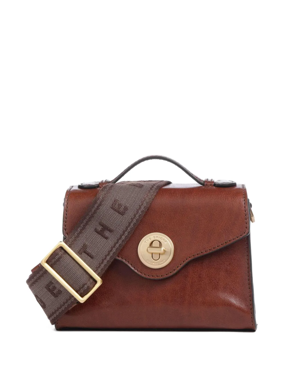 The Bridge Flap-front Leather Tote Bag In Brown