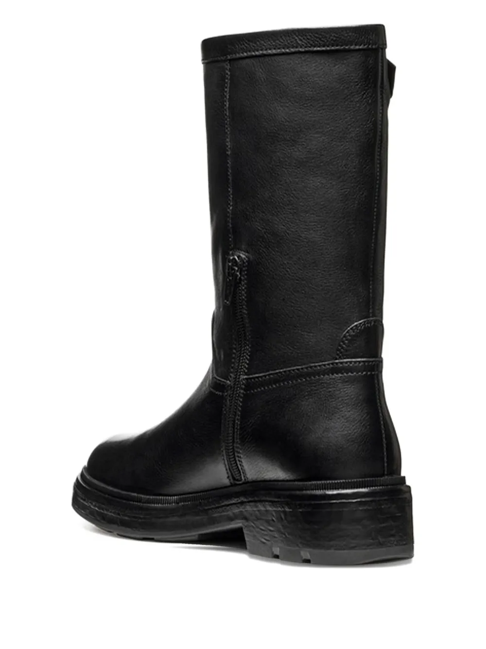 Geox button-detail leather boots Black