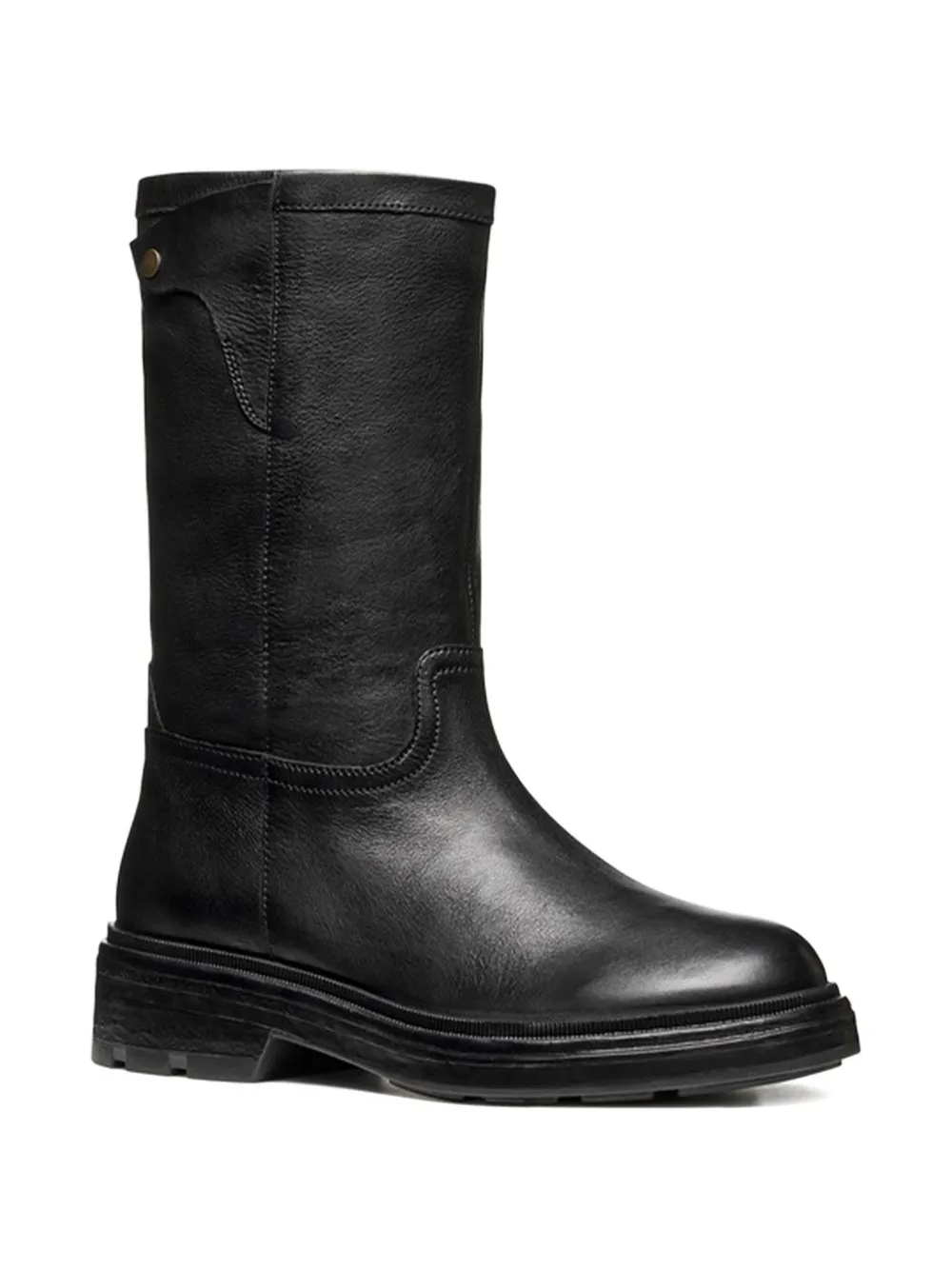 Geox button-detail leather boots Black