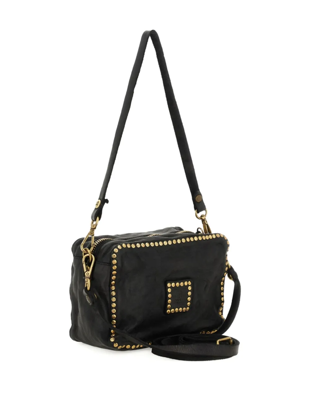 Campomaggi embellished studded leather mini bag Zwart