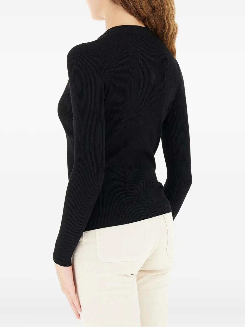 Weekend Max Mara Versatile Cardigan Mother-of-pearl Buttons In Black