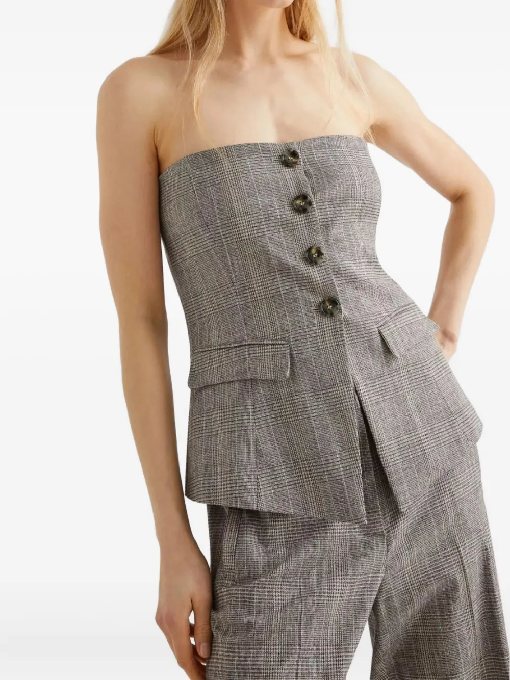 Marella Fatuo top met knopen - Grijs