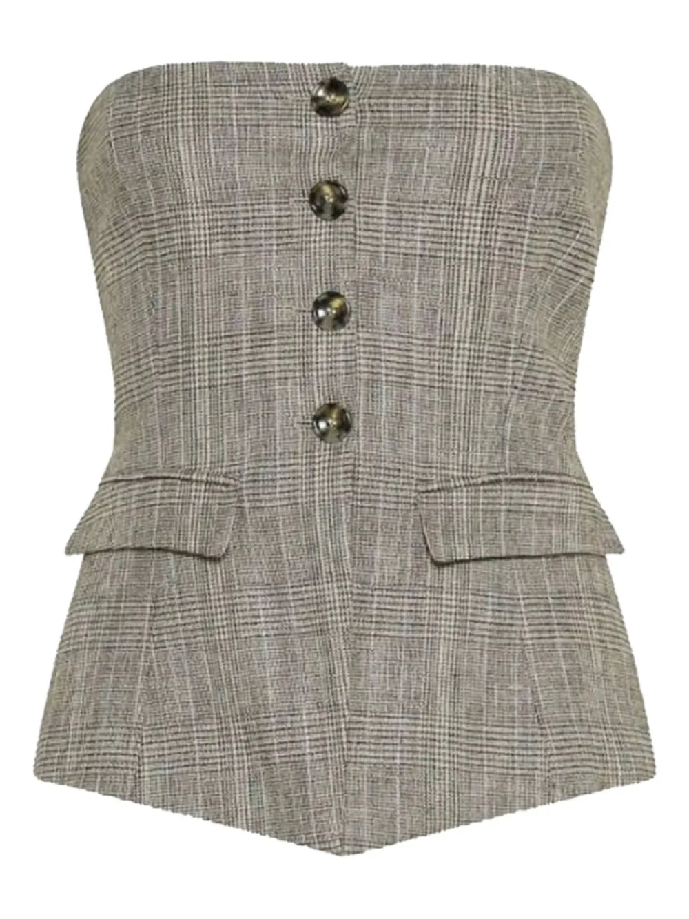 Marella Fatuo Button-front Top In Gray
