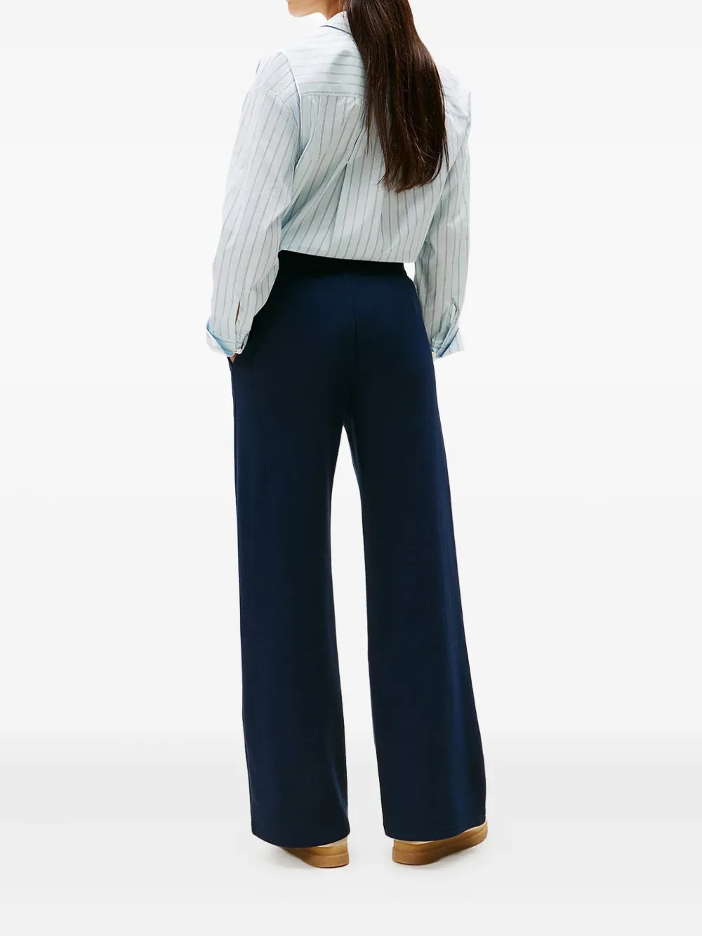 Tommy Hilfiger Broek met geborduurd logo Blauw