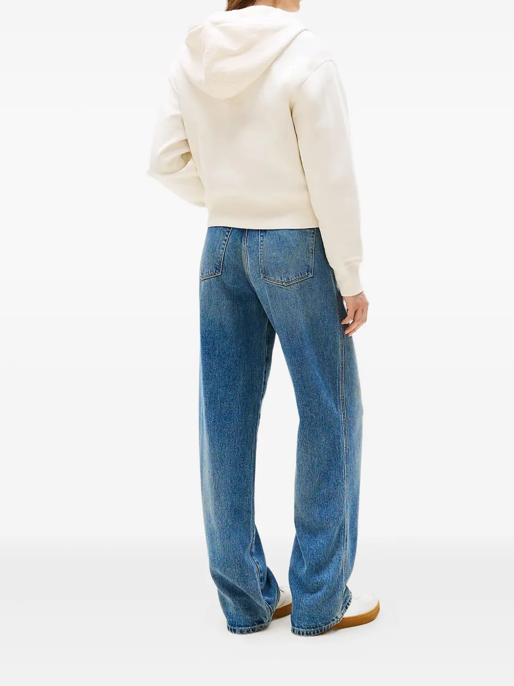 Tommy Hilfiger embroidered-logo zip-up cardigan Wit