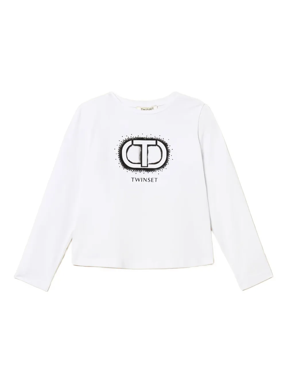 TWINSET Kids logo-embellished long-sleeve T-shirt | White | Image 1