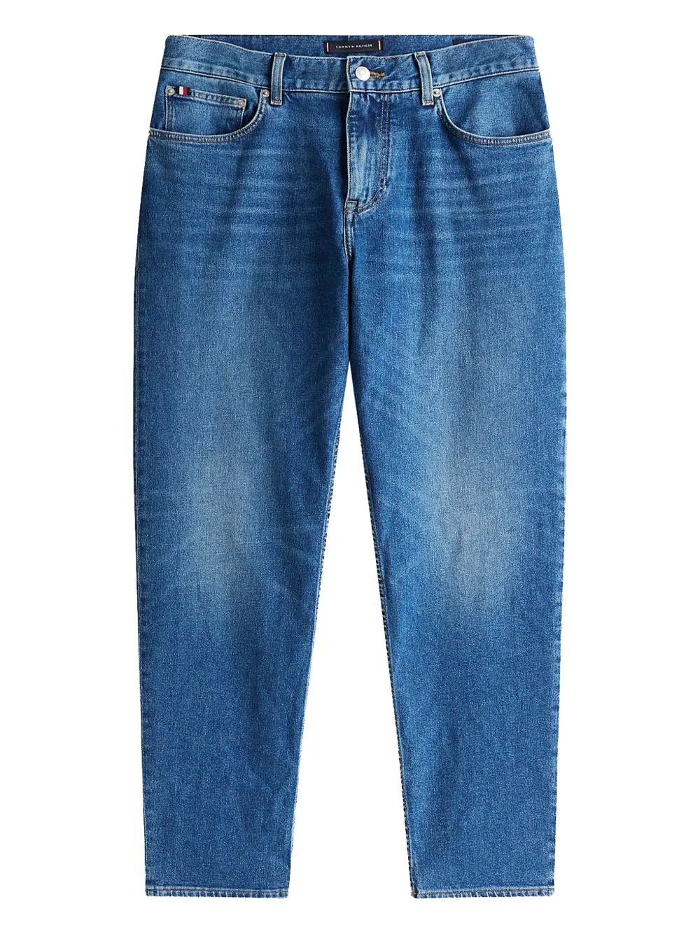 faded tapered jeans
