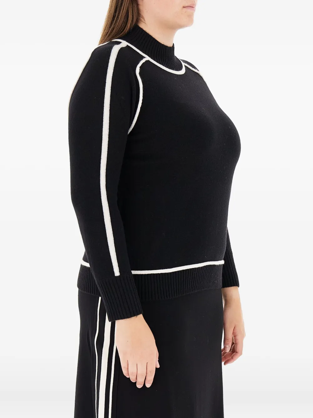 ELENA MIRO` high-neck panelled sweater | Knitted Sweaters | Image 2