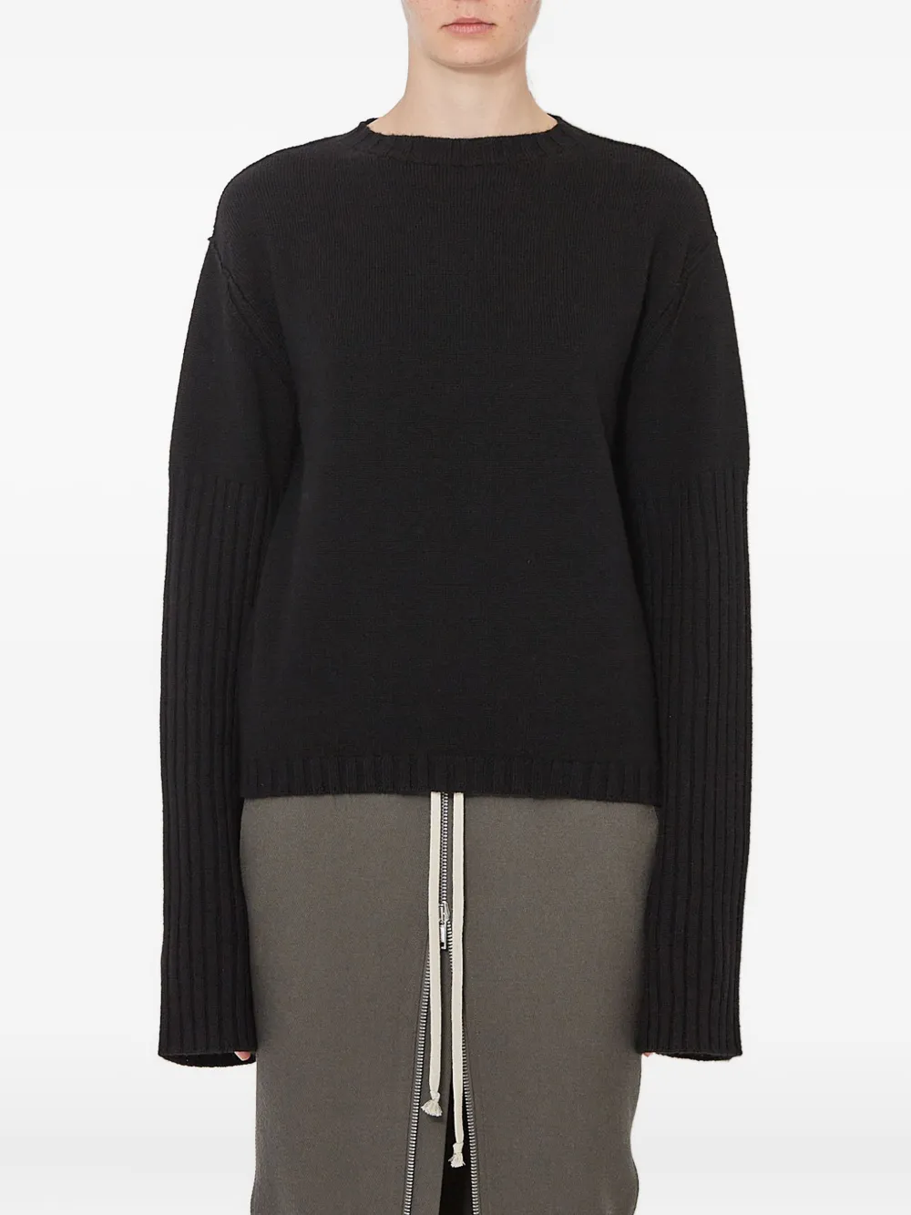 Rick Owens ribbed-cuff sweater | Black | Image 1