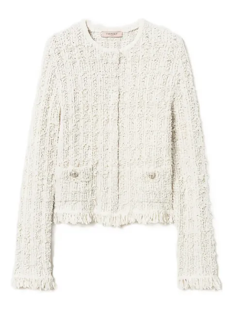 TWINSET fringed tweed jacket
