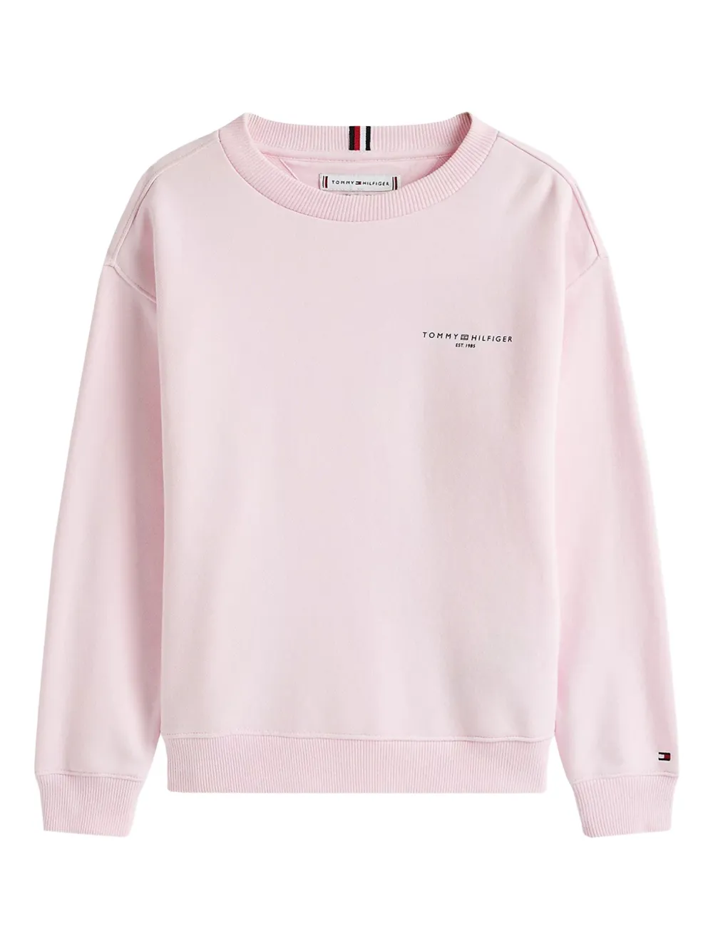 Tommy Hilfiger Junior logo-embroidered sweatshirt Roze
