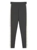 Weekend Max Mara logo-tape leggings - 001 ANTRACITE