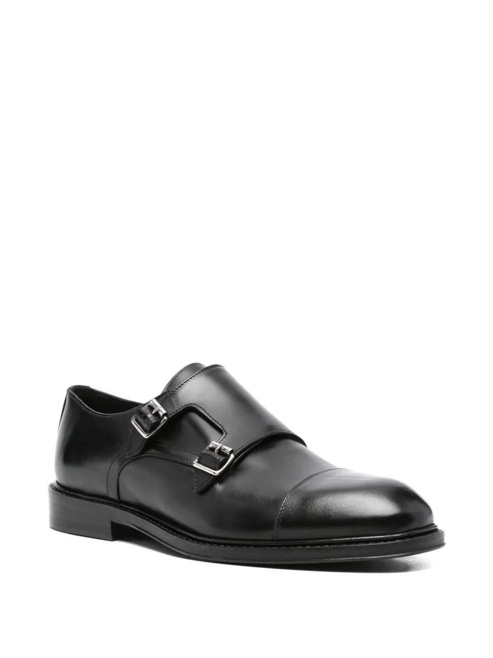 Corneliani double-buckle loafers Black