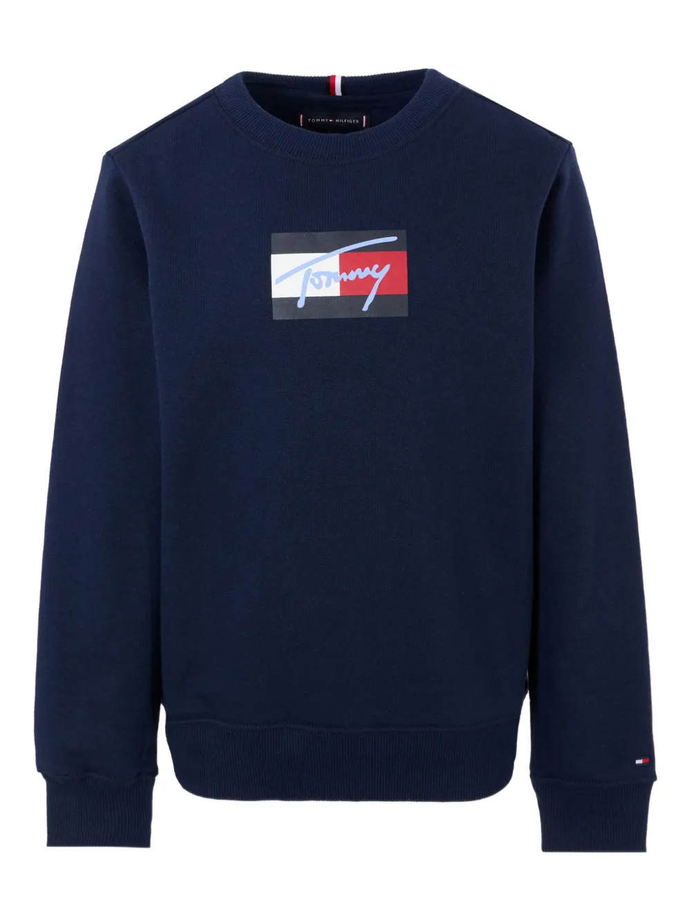 Tommy Hilfiger Junior logo-print sweatshirt Blauw