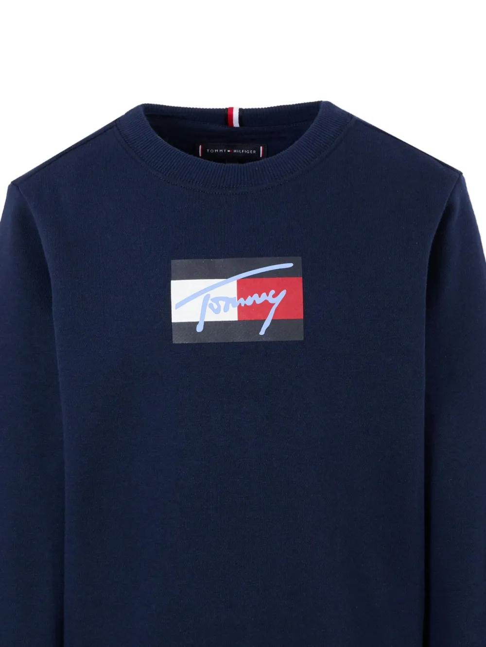 Tommy Hilfiger Junior logo-print sweatshirt Blauw
