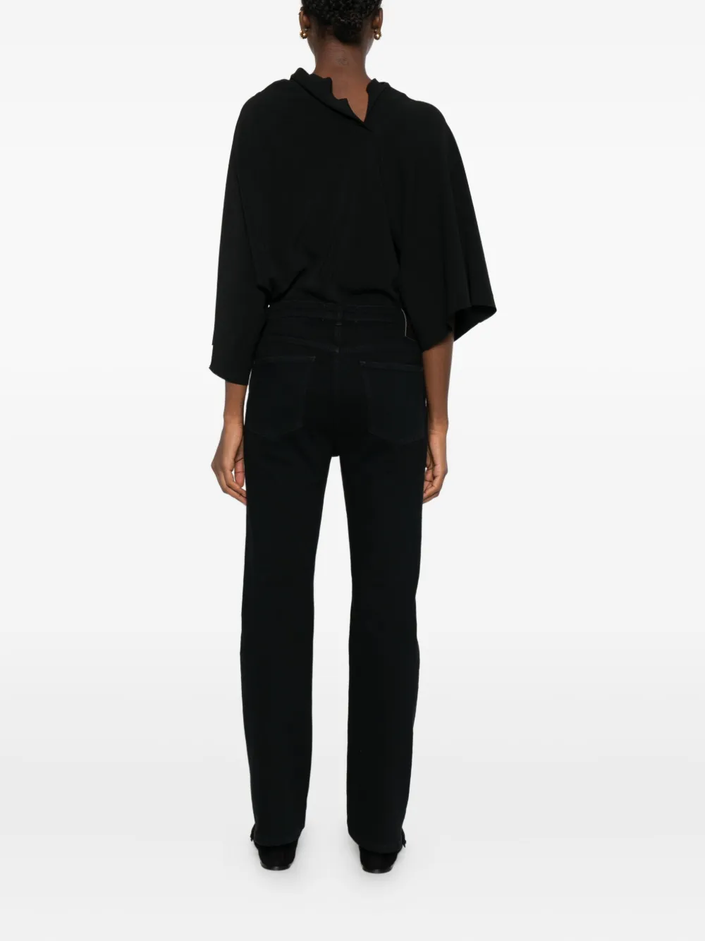 Tove Button Jeans In Black