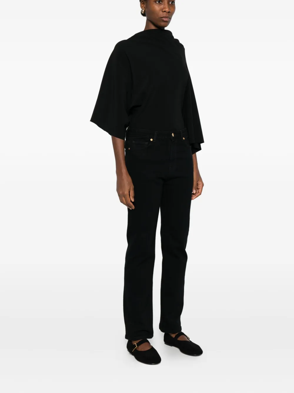Tove Button Jeans In Black