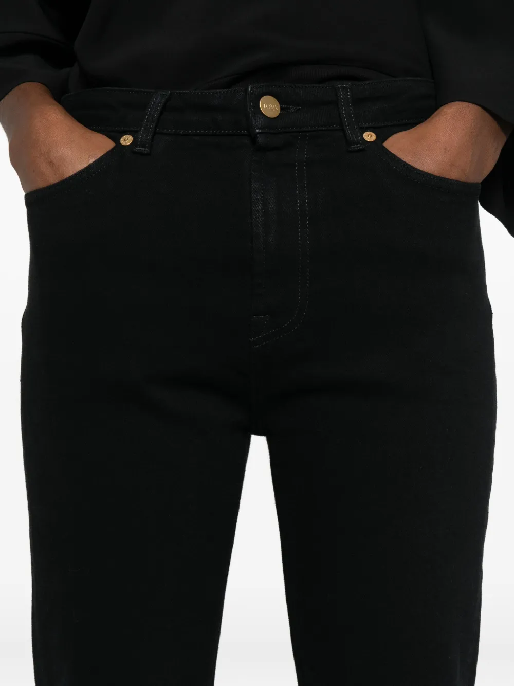 Tove Button Jeans In Black