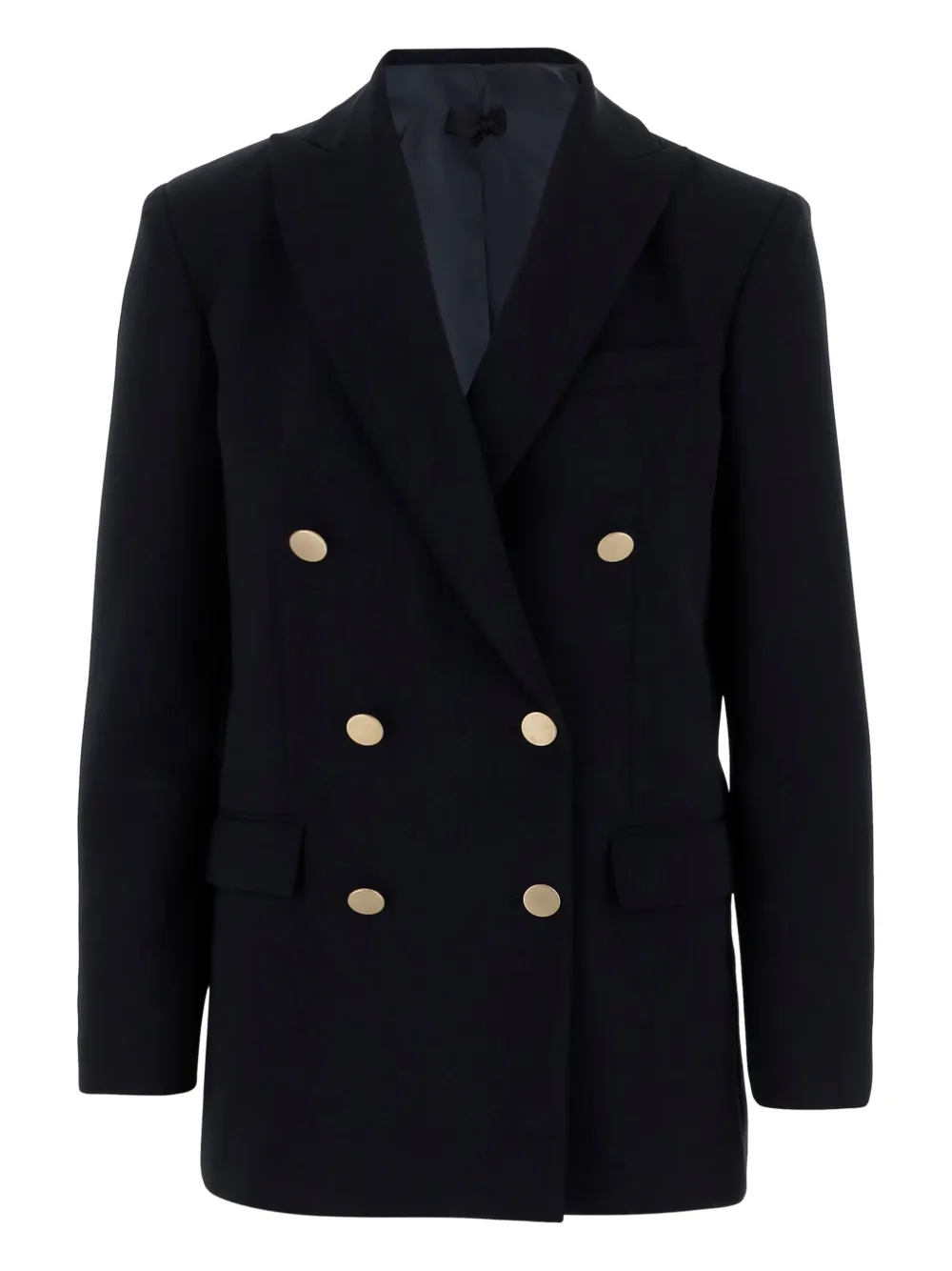 F.It peak-lapel double-breasted jacket | Blue | Image 1