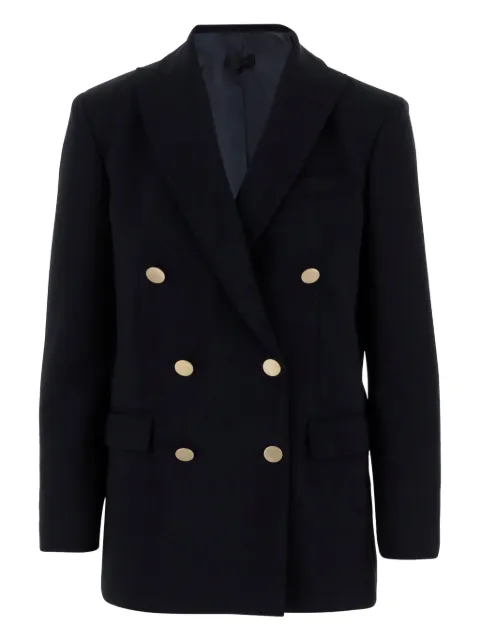 F.It peak-lapel double-breasted jacket