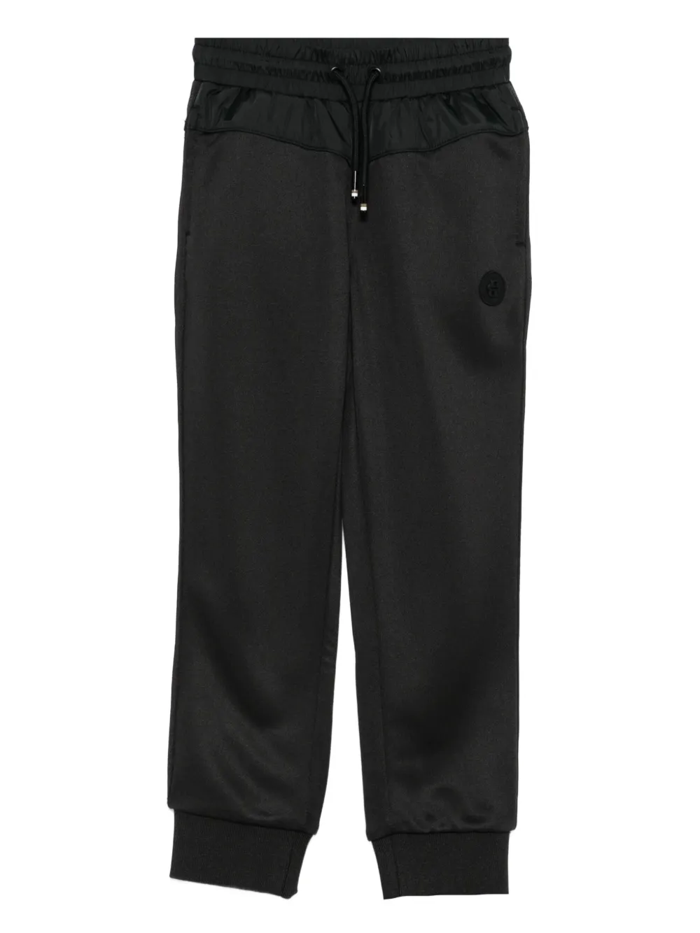 BOSS Kidswear logo-patch tracksuit bottoms - Nero