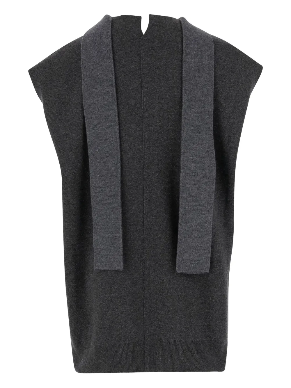 Carven sleeveless scarf-detail vest Grijs