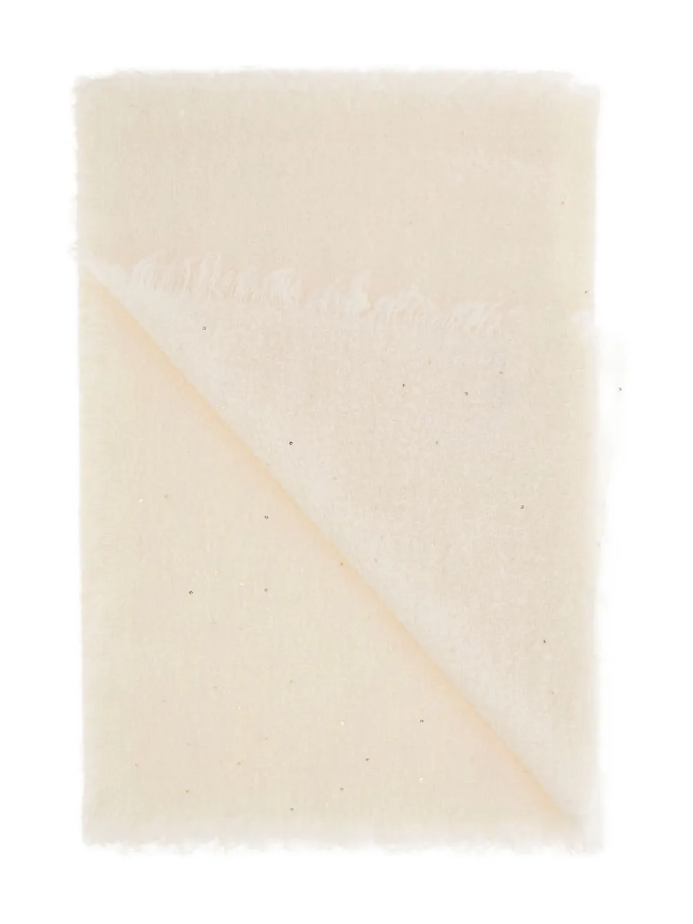 Faliero Sarti embellished frayed-edge scarf Beige