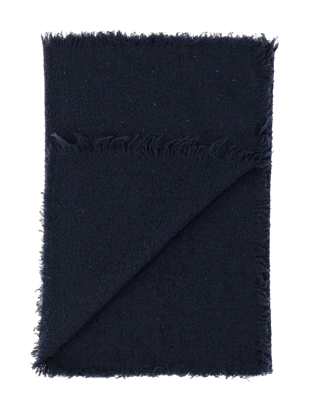 Faliero Sarti raw-edge scarf Blauw
