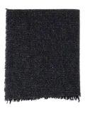 Faliero Sarti sequin-embellished frayed-edge scarf - Black