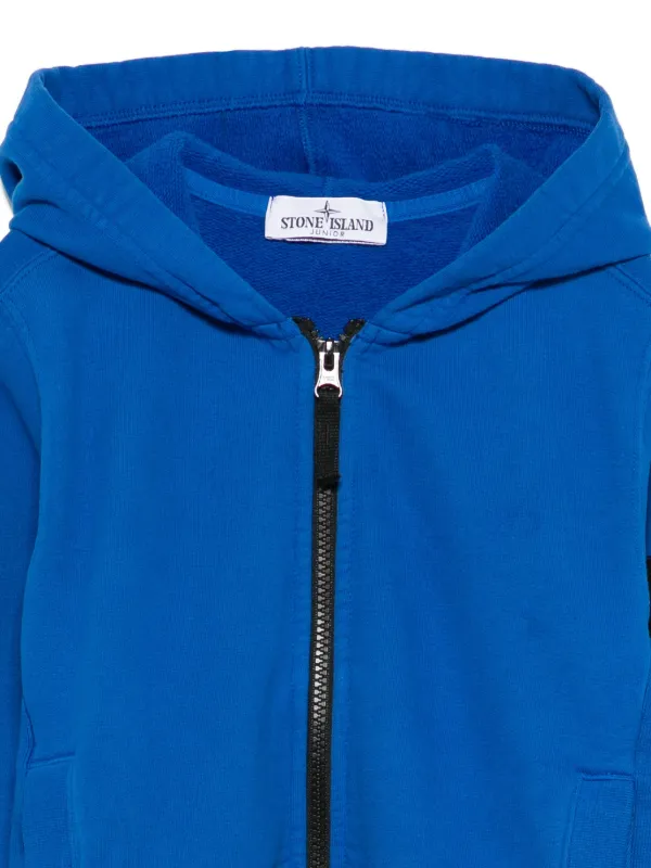 Stone Island Junior ジップ パーカー | ブルー | FARFETCH JP