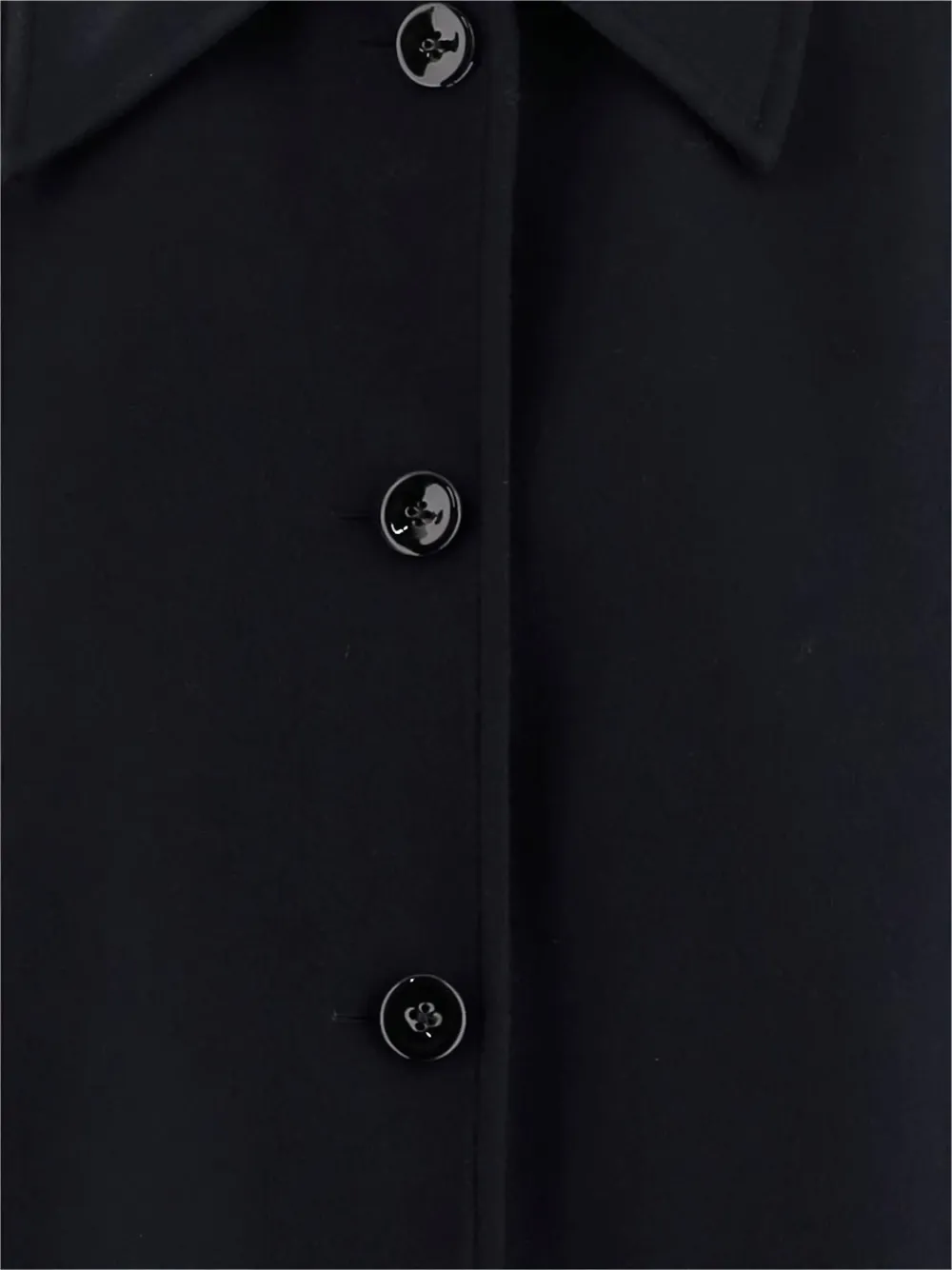 Jil Sander button-fastening wool coat Blauw