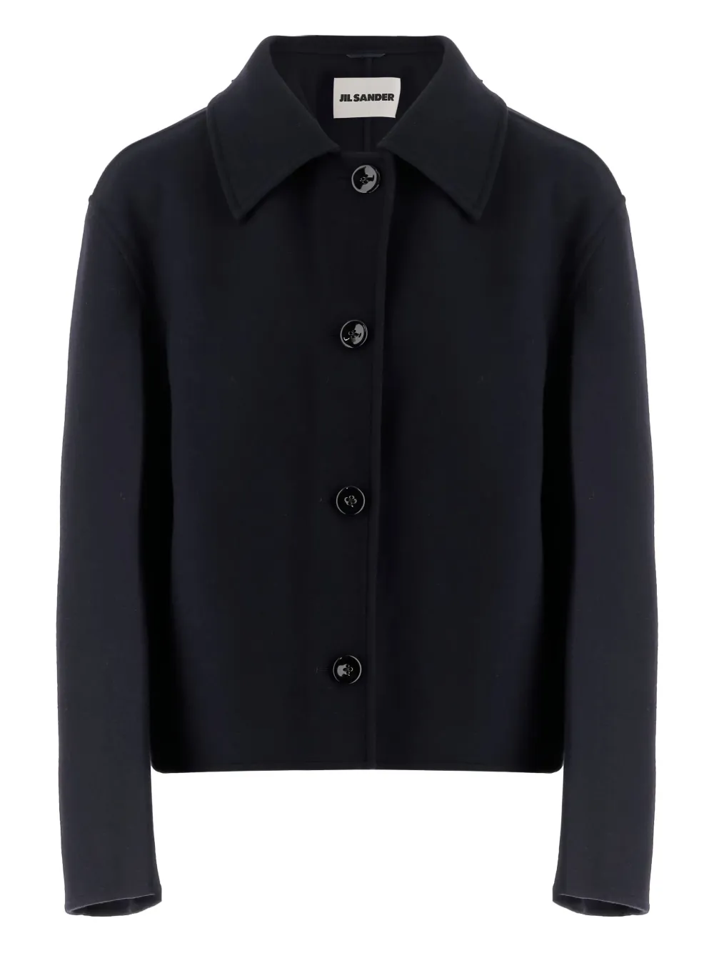 Jil Sander button-fastening wool coat - ブルー Jil Sander button-fastening wool coat - ブルー